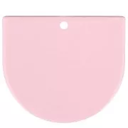 Ciondolo mezzaluna in acrilico trasparente 29x33 mm - Rosa x1