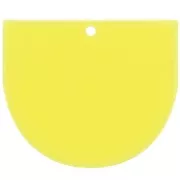 Pendente mezzaluna in acrilico 29x33 mm - Giallo fluorescente x1