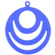 Pendente rotondo traforato in acrilico 30 mm - Blu elettrico x1|raw }}