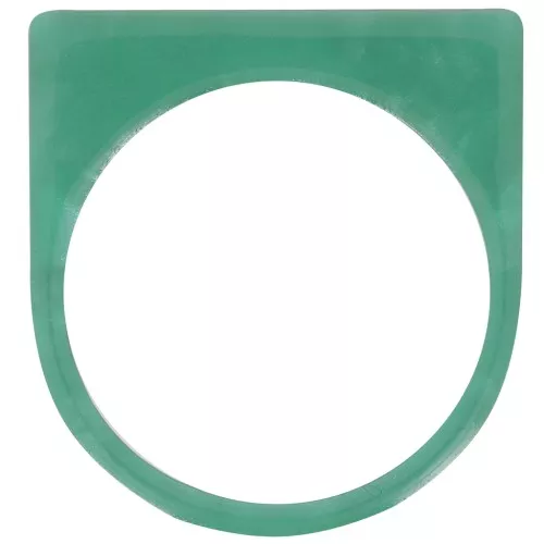 Anello piatto in acetato trasparente - misura 51 - verde scuro x1