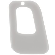 Pendente geometrico cavo in acrilico opaco 26x18 mm - Grigio x1|raw }}