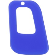 Pendente geometrico scavato in acrilico trasparente 26x18 mm - Royal Blue x1|raw }}