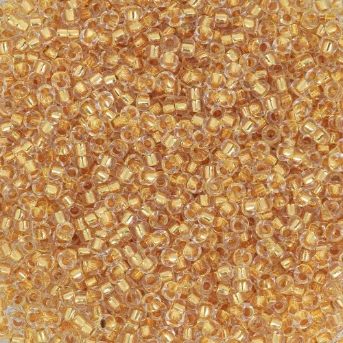 Rocaille Miyuki 15/0 195 - 24kt Gold Lined Crystal x8g