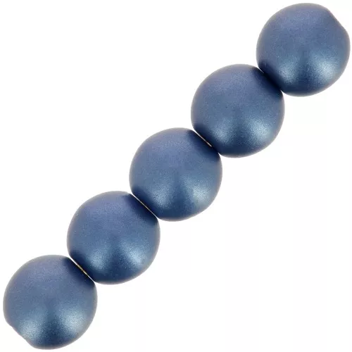 Perle tonde in vetro di Boemia 4 mm Montana Blue Pastel x50