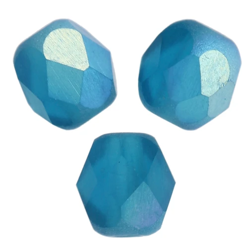 Sfaccettate 4 mm - Capri Blue AB Mat x50