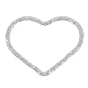 Distanziatore cuore con diamante 11x14 mm - Argento 925 x1