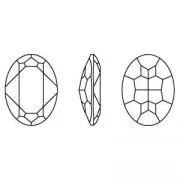 Cabochon PureCrystal 4127 ovale mm. 30x22 Jet