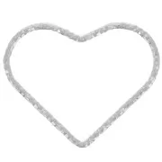 Distanziatore cuore con diamante 16x20 mm - Argento 925 x1