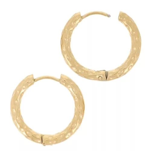 Monachelle tonde e martellate da 22 mm - Acciaio inossidabile 304L Gold x2