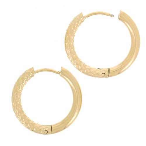 Monachelle tonde lisce e martellate da 22 mm - Acciaio inox 304 dorato x2