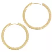 Monachelle tonde lisce e martellate da 31 mm - Acciaio inossidabile 304 dorato x2