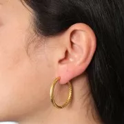 Monachelle tonde lisce e martellate da 31 mm - Acciaio inossidabile 304 dorato x2