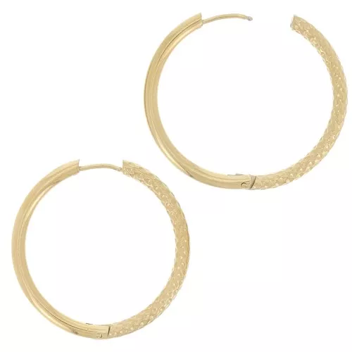Monachelle tonde lisce e martellate da 36 mm - Acciaio inossidabile 304 dorato x2