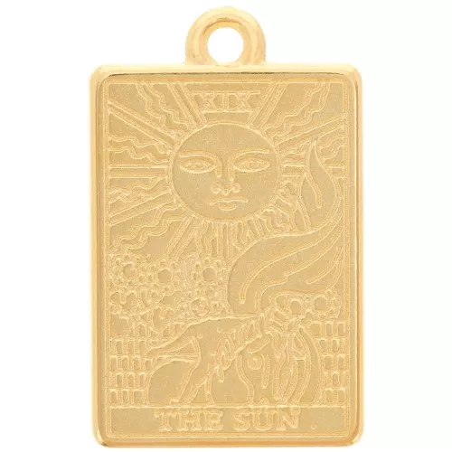 Pendente Tarocchi 23x14 mm - Il Sole - Dorato in oro fino x1