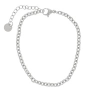 Bracciale Forzatina a maglia martellata 3,3 mm - Acciaio inox 304 x16cm|raw }}