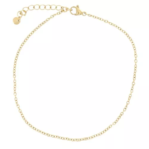 Bracciale a maglie Forzatina da 1,65 mm - Acciaio inossidabile 304L dorato x21cm