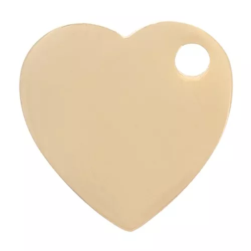 Ciondolo a cuore da 10 mm - Acciaio inossidabile 304 dorato x1
