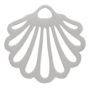 Ciondolo a conchiglia traforata 15x16 mm - Acciaio inossidabile 304 x1|raw }}