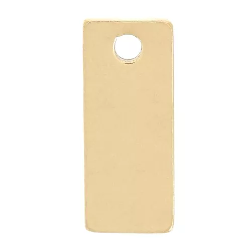 Ciondolo rettangolare 12x5 mm - Acciaio inox dorato 304 Gold x1