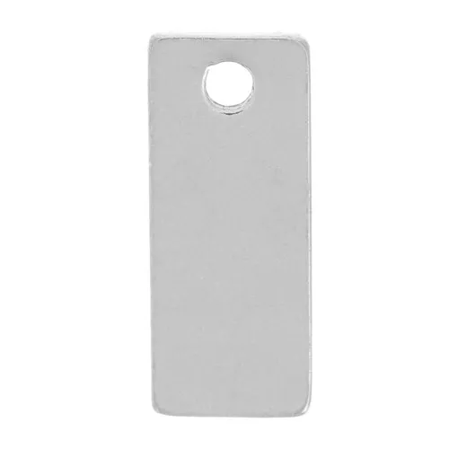 Ciondolo rettangolare 12x5 mm - acciaio inox 304 x1