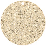 Pendente rotondo in plexiglas da 36 mm - Glitter dorato x1|raw }}