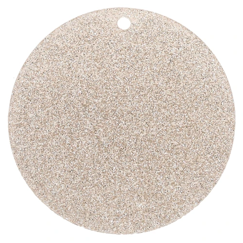 Pendente rotondo in plexiglas da 36 mm - Glitter dorato x1