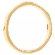 Distanziatore a cerchio irregolare scavato da 17 mm - Dorato in oro fino x1