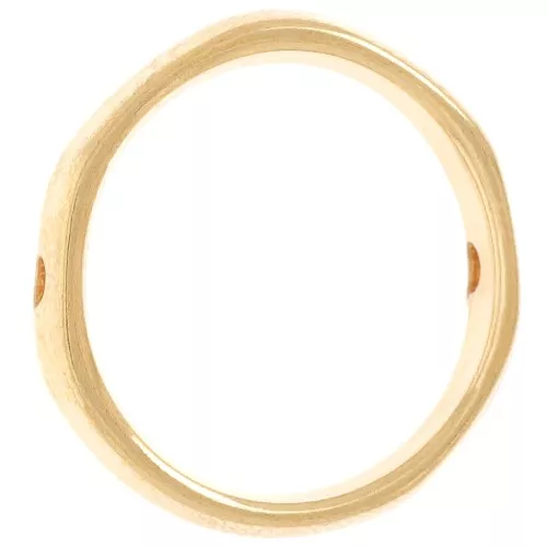 Distanziatore a cerchio irregolare scavato da 17 mm - Dorato in oro fino x1