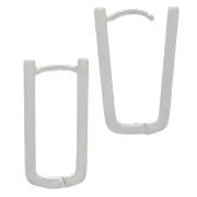 Monachelle rettangolari 21x11 mm da decorare - Placcatura arg antico x2