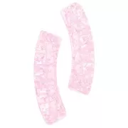 Perline acriliche opache a tubo curvo 32x8 mm effetto crackle - Rosa chiaro x6