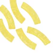 giallo - Perles tube incurvé en acrylique transparent 32x8 mm effet craquelé - Jaune x6 Perles tube incurvé en acrylique transparent 32x8 mm effet craquelé - Jaune x6