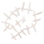 Perla croce irregolare - Perla d'acqua dolce Keshi 30 - 40 mm - Bianca x1