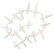 Perla croce irregolare - Perla d'acqua dolce Keshi 30 - 40 mm - Bianca x1