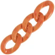 Maglia ovale ritorta in acrilico 29,5x20 mm - Terracotta marmorizzata x1