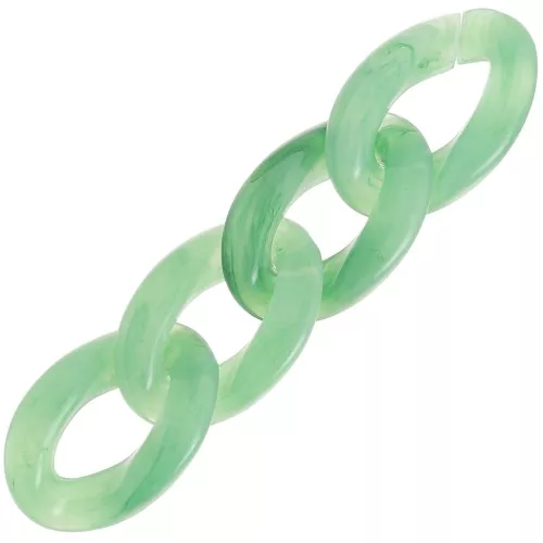 Maglia acrilica ovale ritorta 29,5x20 mm - Marmo verde x1