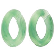 Maglia acrilica ovale ritorta 29,5x20 mm - Marmo verde x1