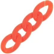 Maglia acrilica ovale ritorta 29,5x20 mm - Arancione x1
