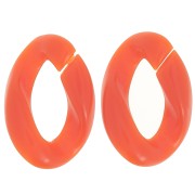 Maglia acrilica ovale ritorta 29,5x20 mm - Arancione x1