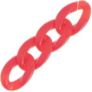 Maglia acrilica ovale ritorta 29,5x20 mm - Rosso x1
