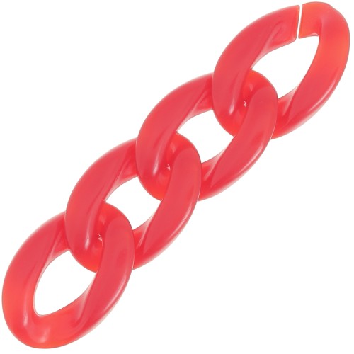 Maglia acrilica ovale ritorta 29,5x20 mm - Rosso x1