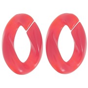 Maglia acrilica ovale ritorta 29,5x20 mm - Rosso x1