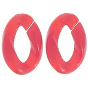 Maglia acrilica ovale ritorta 29,5x20 mm - Rosso x1