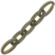 Maglia ovale in acrilico trasparente 35x19 mm - Khaki x1|raw }}