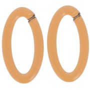 Maglia ovale in acrilico trasparente 35x19 mm - Cognac x1