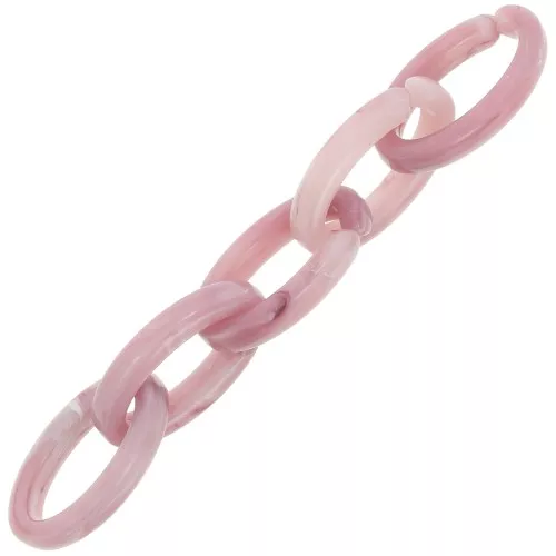 Maglia acrilica ovale 35x19 mm - marmo lampone x1