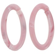 Maglia acrilica ovale 35x19 mm - marmo lampone x1