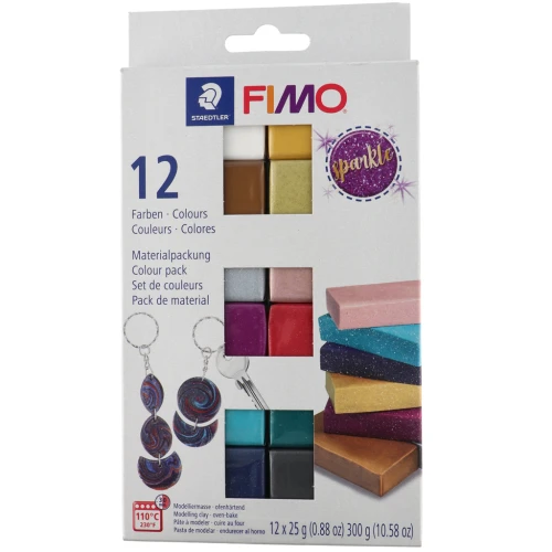 Assortimento di 12 colori per pasta Fimo Effect - Etincelle