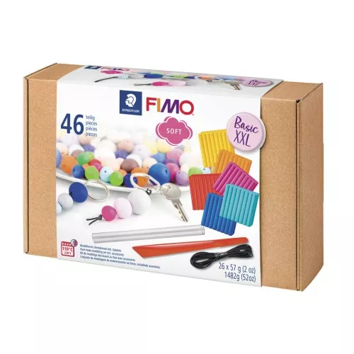 Kit Fimo Soft da 46 pezzi - Basic XXL