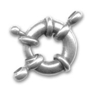 Chiusura ad anello mm. 15 argentato antico|raw }}
