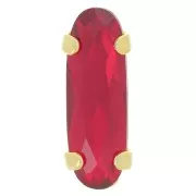 Cristallo incastonato Aurora A4161 Long Classical Oval 15x5 mm - Ruby x1